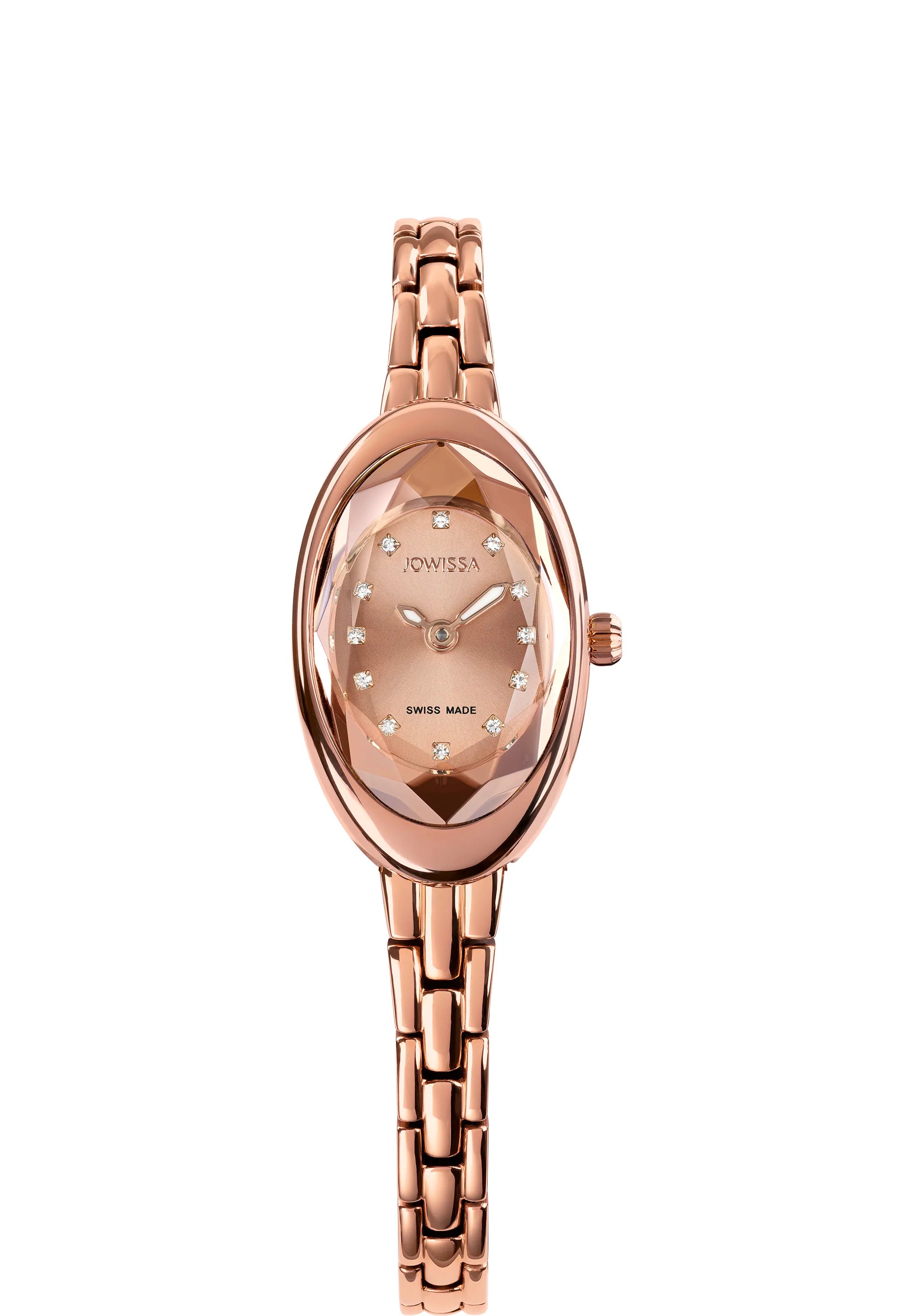 Facet Oval Petite Petite All Rose Gold Wrist Watch with Oval Cut Glass Swiss Made J5.892.XS Facet Oval Petite Petite All Rose Gold Wrist Watch with Oval Cut Glass Swiss Made J5.892.XS