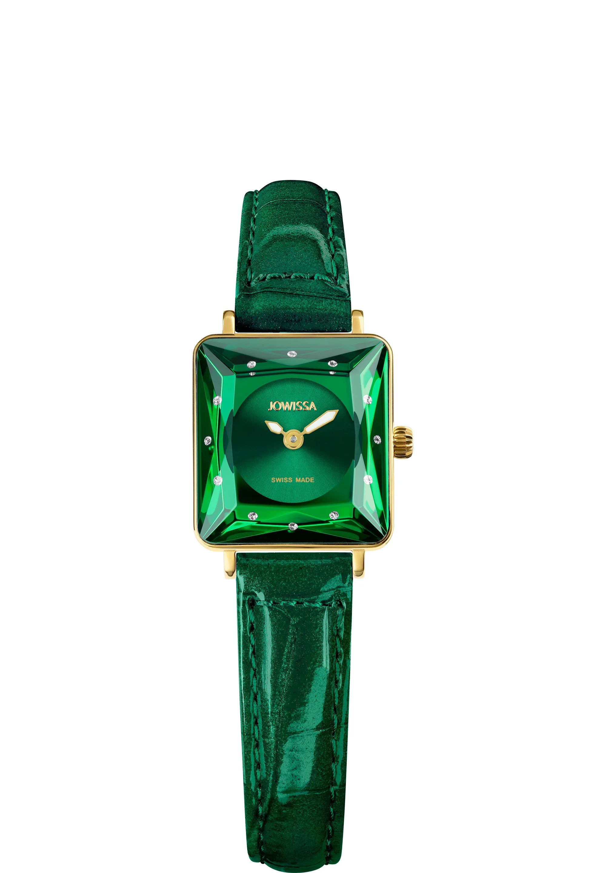 Facet Princess Petite Emerald Green Glossy Leather Tiny Cocktail