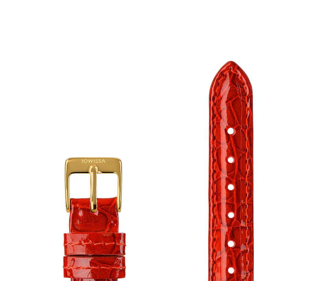 Leather Watch Strap Glossy E3.1475.M - Jowissa