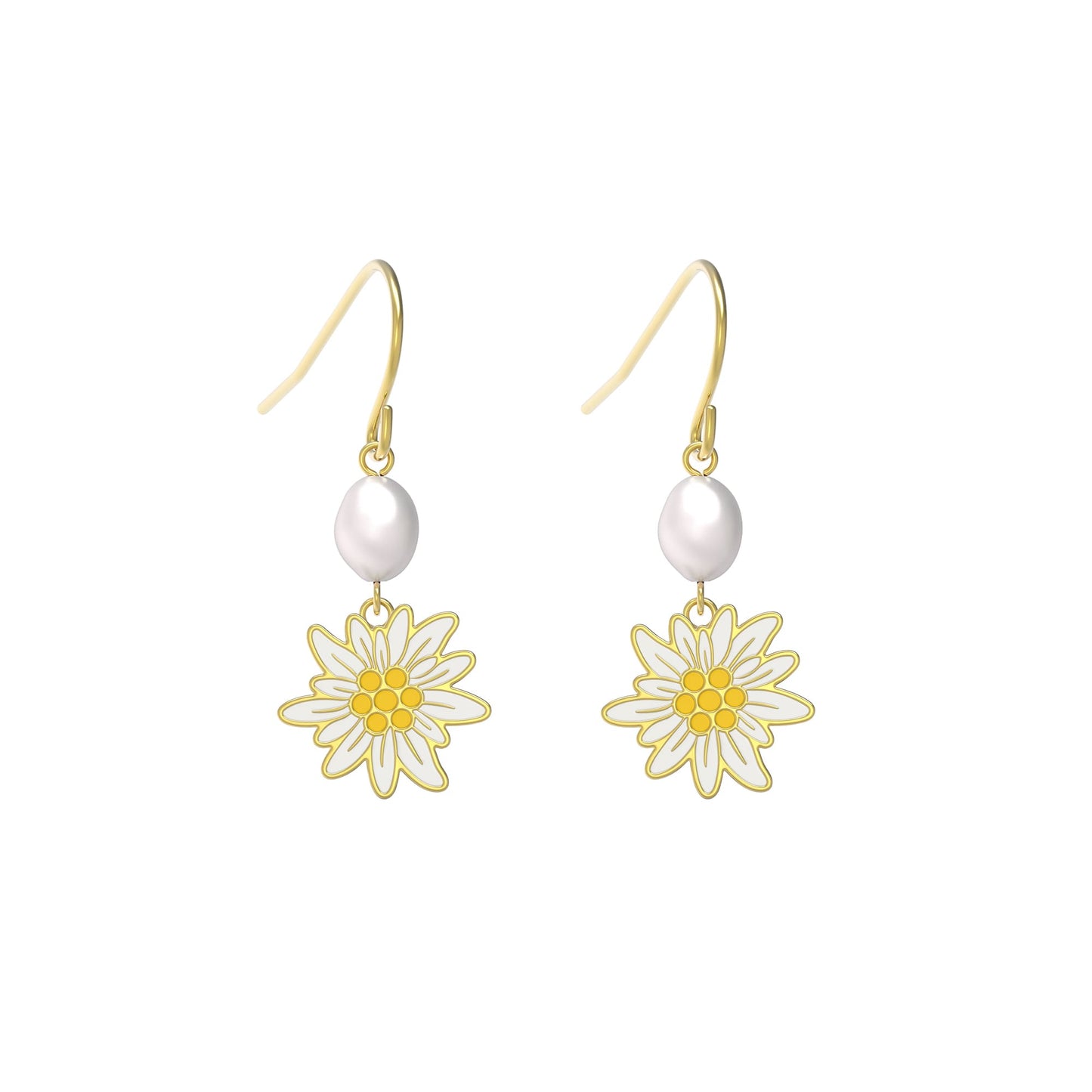 Front Image of Edelweiss | Womens | Earrings | gold | Fashion Jewelry | JS.0204.A | Jowissa |