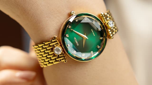 Elegant green-dial Jowissa Swiss Made women's watch as a luxury gift idea