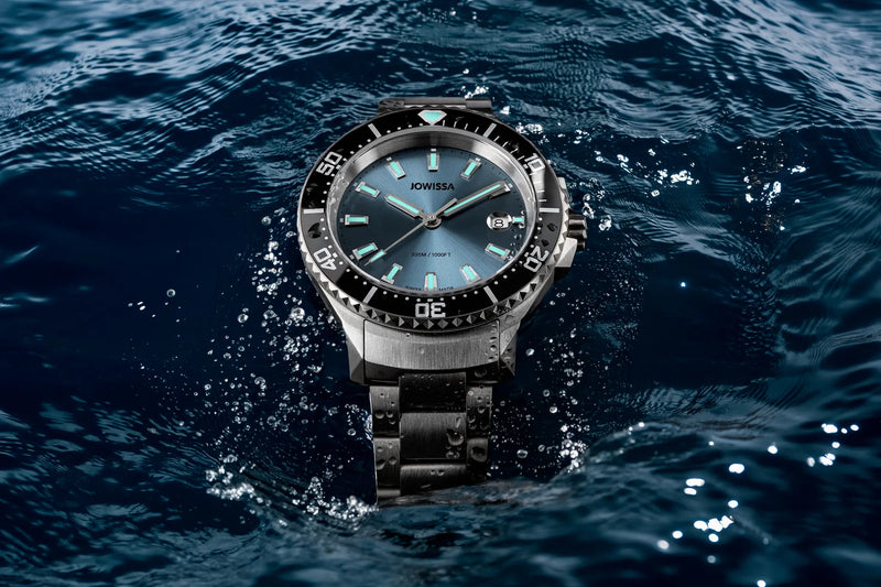 300m 1000ft Swiss Dive Watch Seamon 300 by Jowissa Collection Image. Limited Edition High Performance dive watch with crisp click bezel