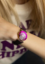 Jowissa watch for women - with purple strap and purple dial - all swiss made with gold details
