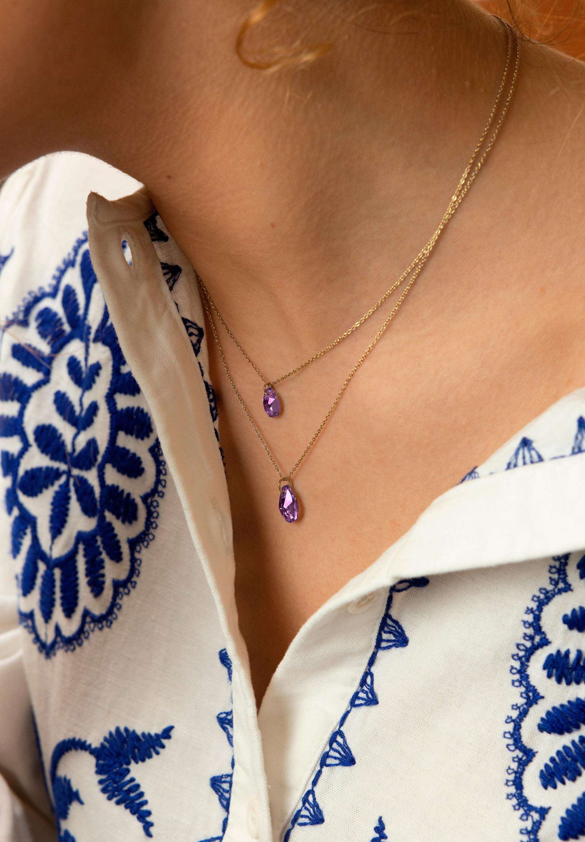 Facet Pear Pendant Necklace JS.0047 - Jowissa