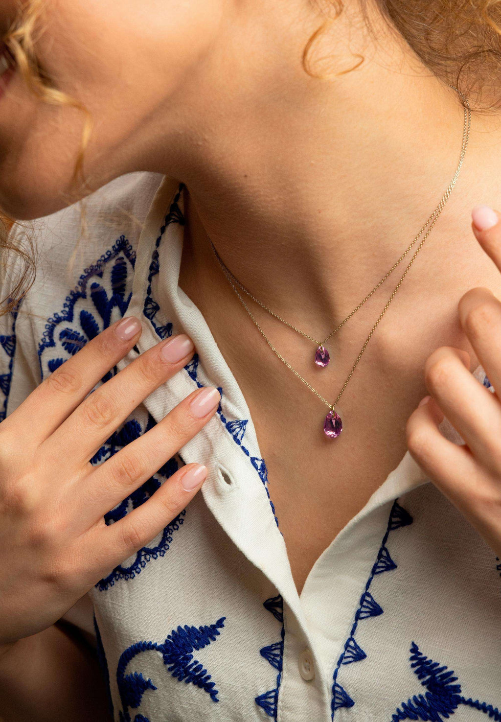 Facet Pear Pendant Necklace JS.0047 - Jowissa