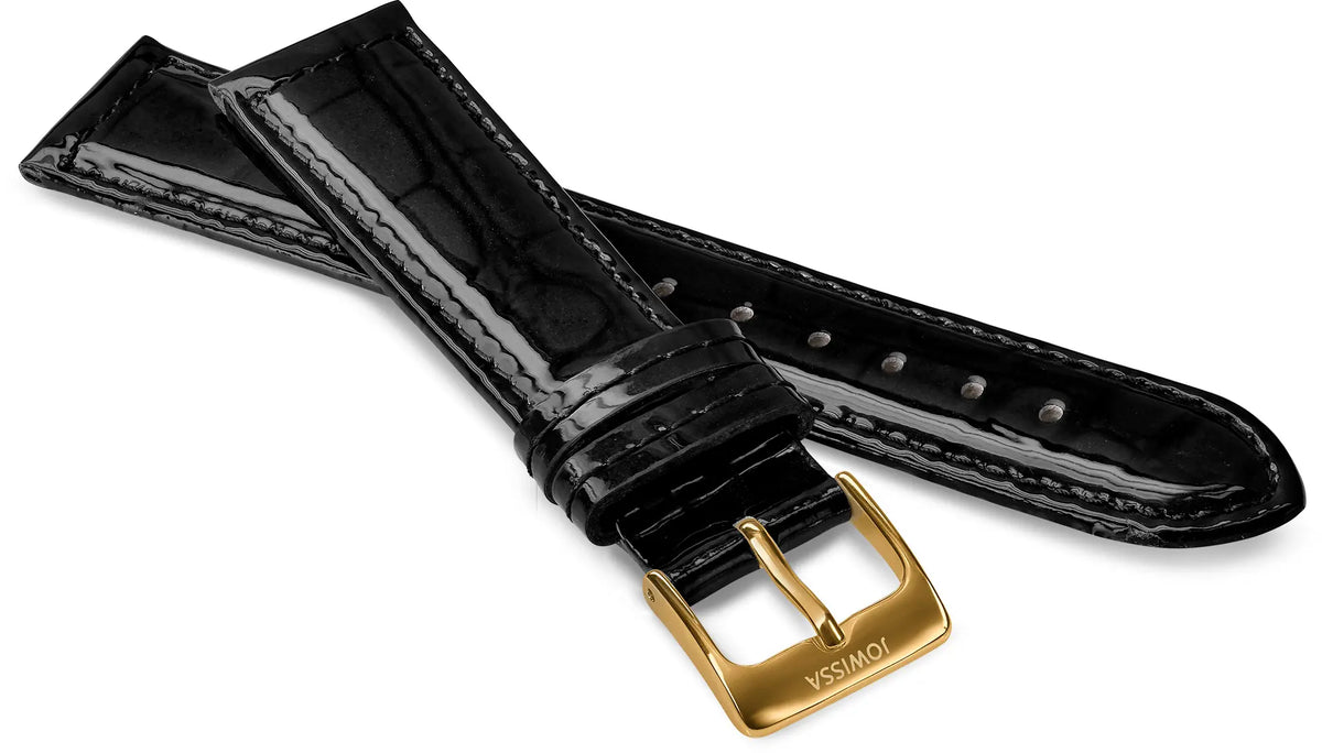 Leather Watch Strap Glossy E3.1439.L