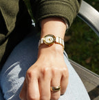 Swiss white watch for ladies - with white and gold details - all swiss made