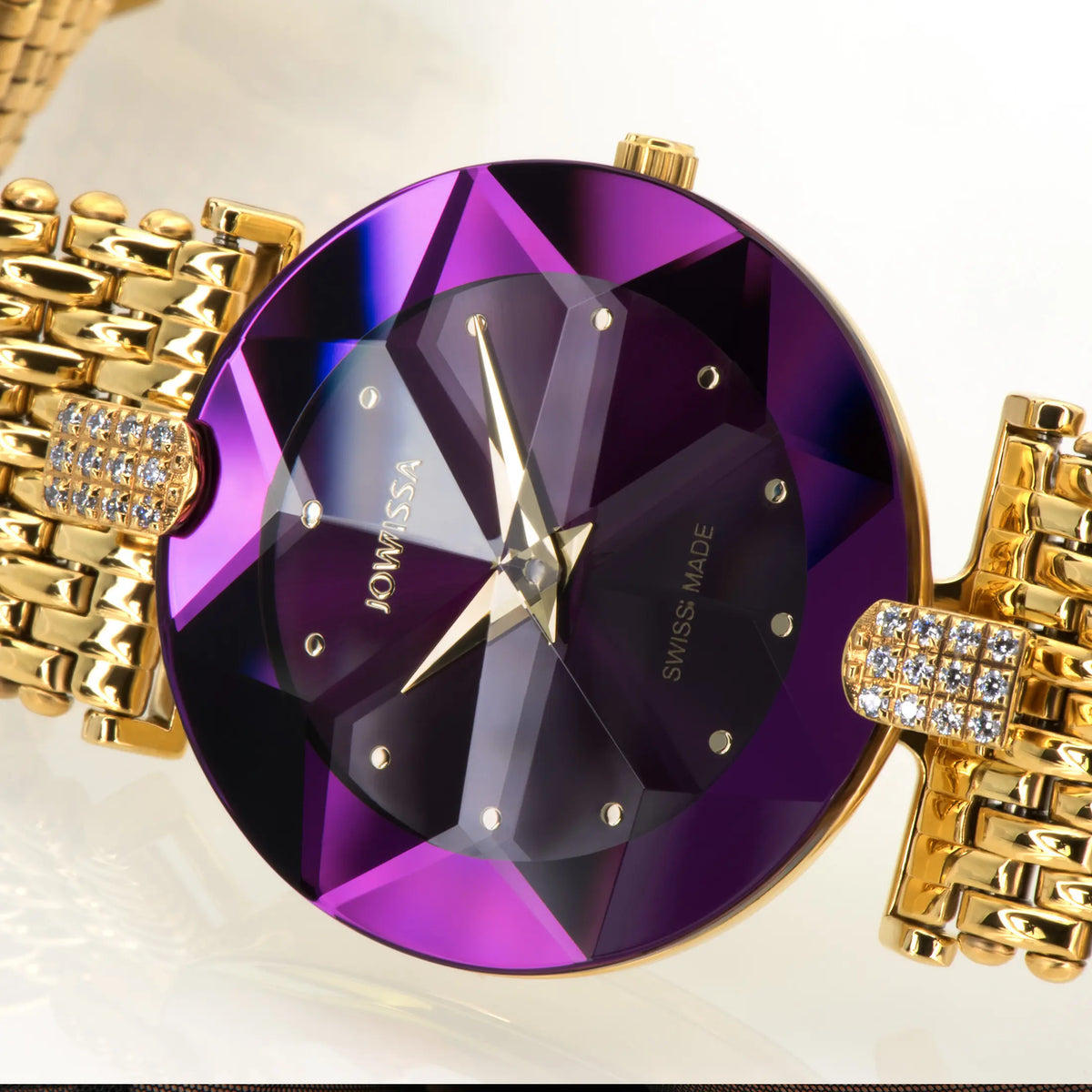 Facet Strass Montre Femme Suisse J5.016.M