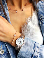 Facet Strass Swiss Ladies Watch J5.774.M