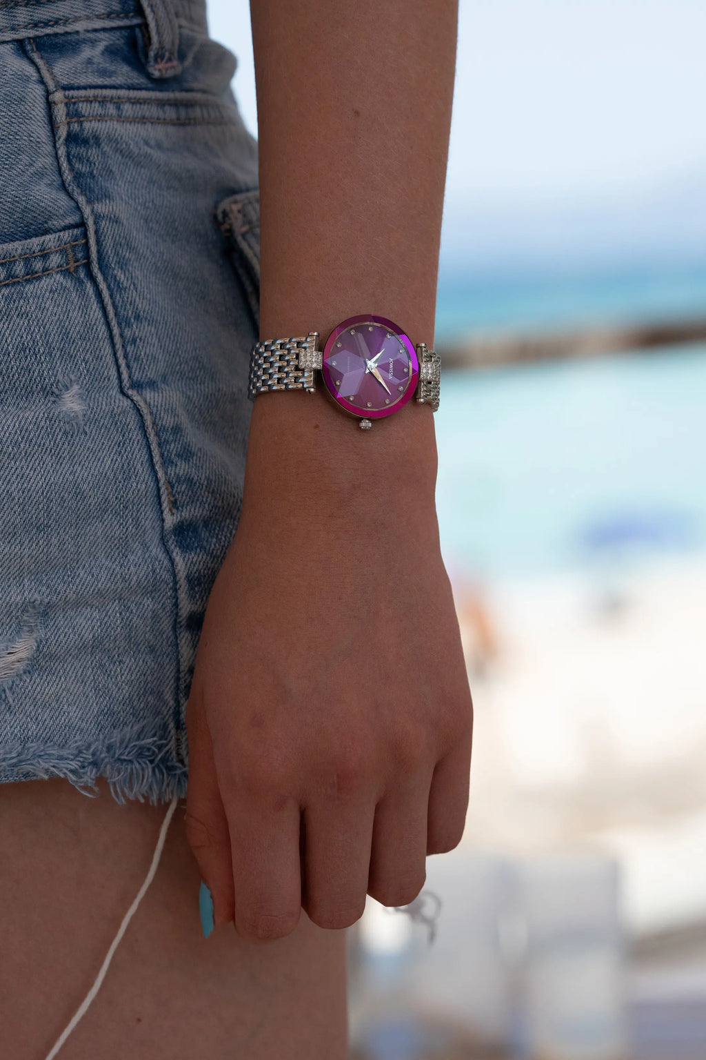 Facet Strass Reloj Mujer Suizo J5.702.M