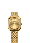Swiss J8.079.M jowissa watch for ladies - with gold strap and faceted glass - all swiss made for women