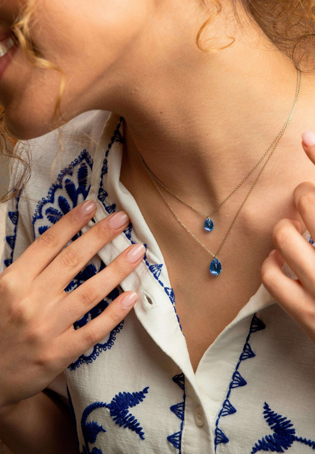 Facet Pear Pendant Necklace JS.0051 - Jowissa