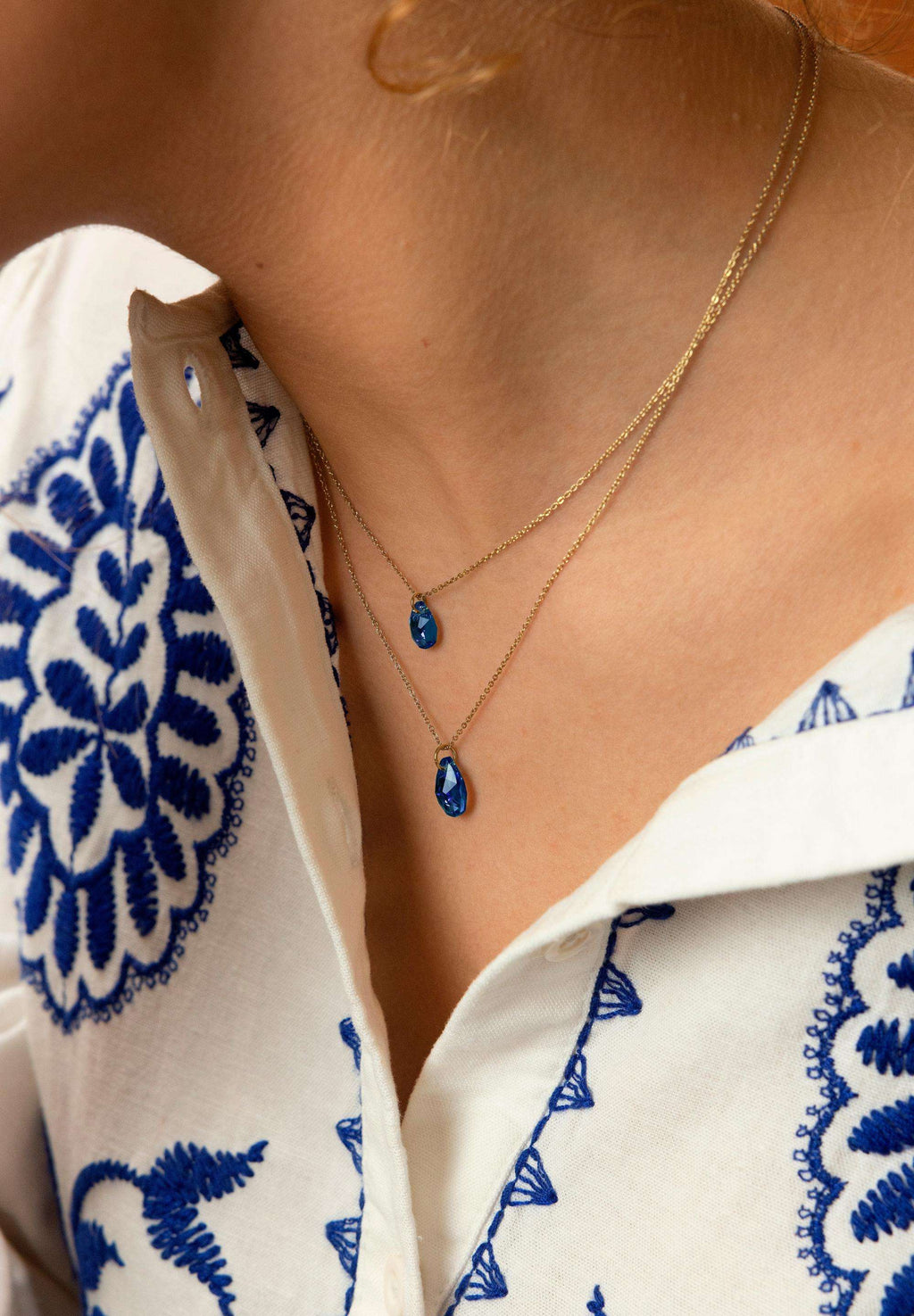 Facet Pear Pendant Necklace JS.0051 - Jowissa