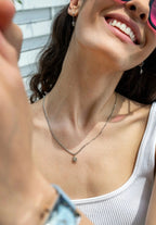 A stunning Jowissa stainless steel necklace with an Edelweiss pendant which contains 8 cubic zirconias.