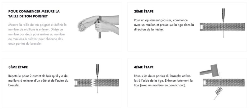 Raccourcir le bracelet 