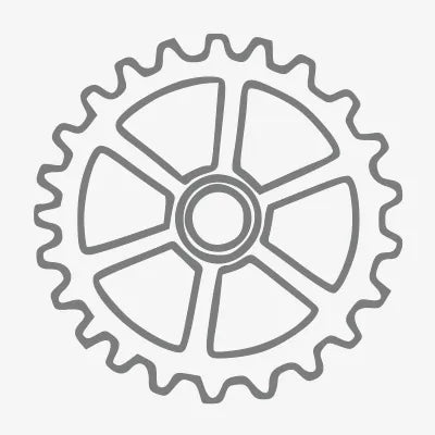 Swiss Watch Cog Wheel - Outline Icon Symbol of high quality for Swiss Made Watches by Jowissa. Affordable Luxury dresswatches.