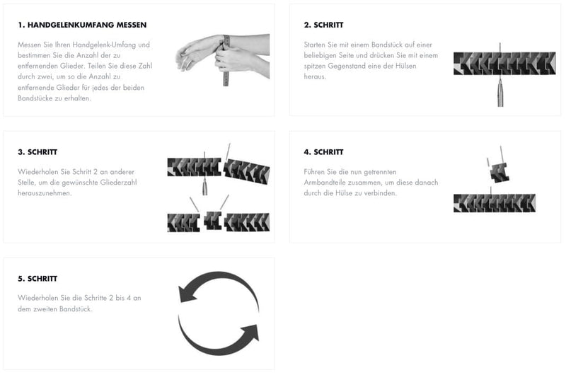 Wolfram- und Keramikband mit Hülse kürzen