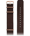 Front View of 22mm Brown / Rose Watch Strap E3.1299 by Jowissa