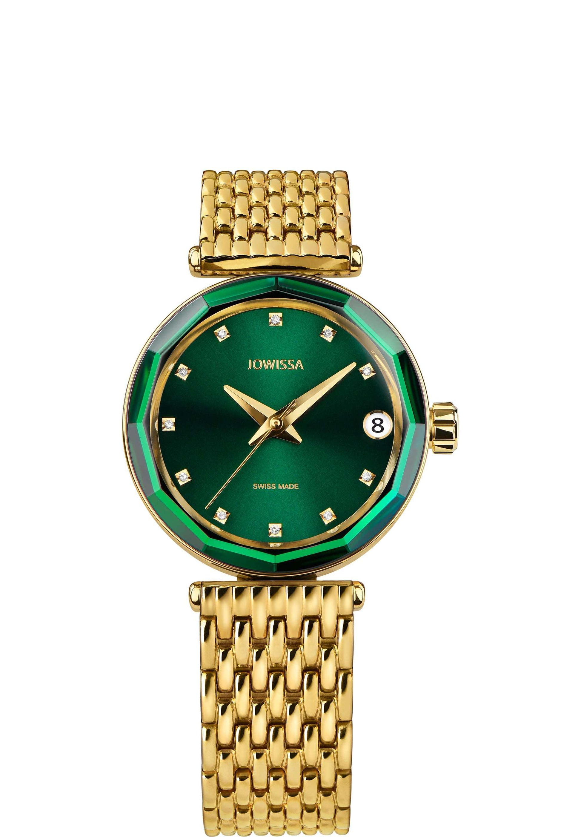 Gold Green Swiss Woman Automatic Watch Safira 12 – Jowissa