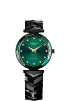 J1.295.M swiss safira watch for women - with black strap and green dial - all swiss made watch