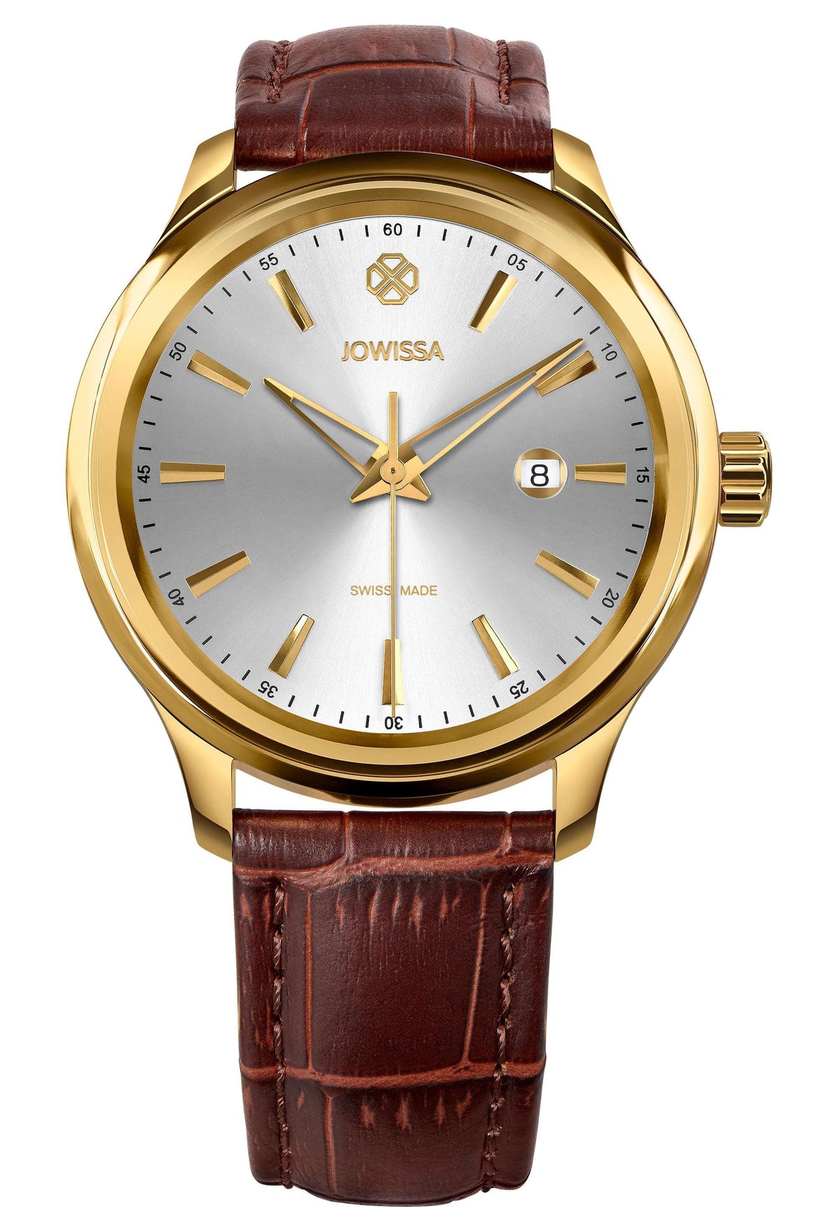 J4.296.L White dial Womens Watch Women's Swiss made Watches Swiss Ladies Watches White Ladies Watch Brown Leather Strip