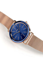 J4.398.L Blue dial Womens Watch  Women's Swiss made Watches Swiss Ladies Watches Blue Ladies Watch Rosegold Stainless Steel Mesh Strip