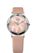 Facet jowissa watch for women - ladies swiss made watch with light pink dial and leather strap