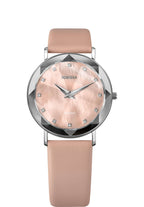 Facet jowissa watch for women - ladies swiss made watch with light pink dial and leather strap