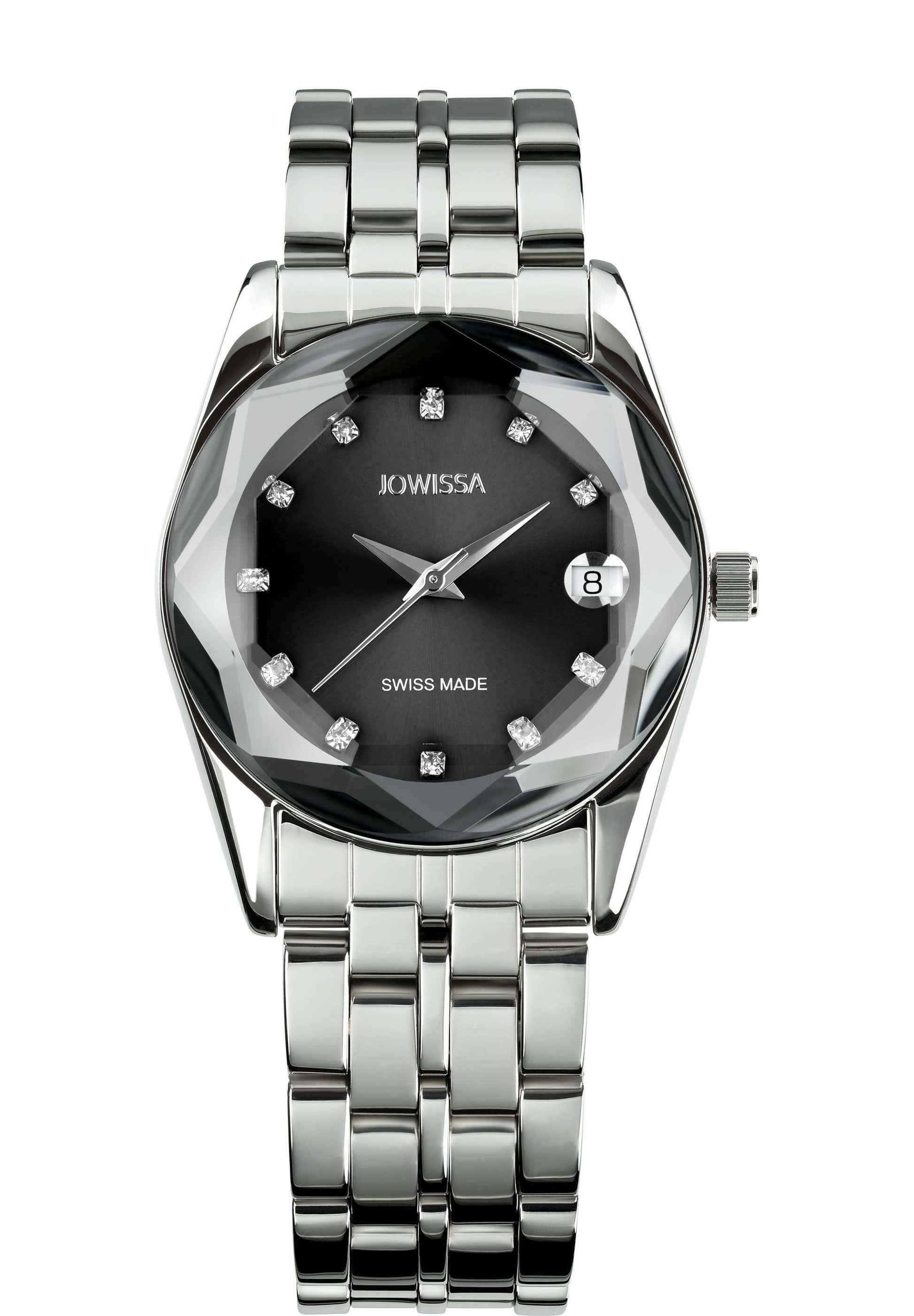 Silver Black Woman Watch Swiss Made Cosmo – Jowissa
