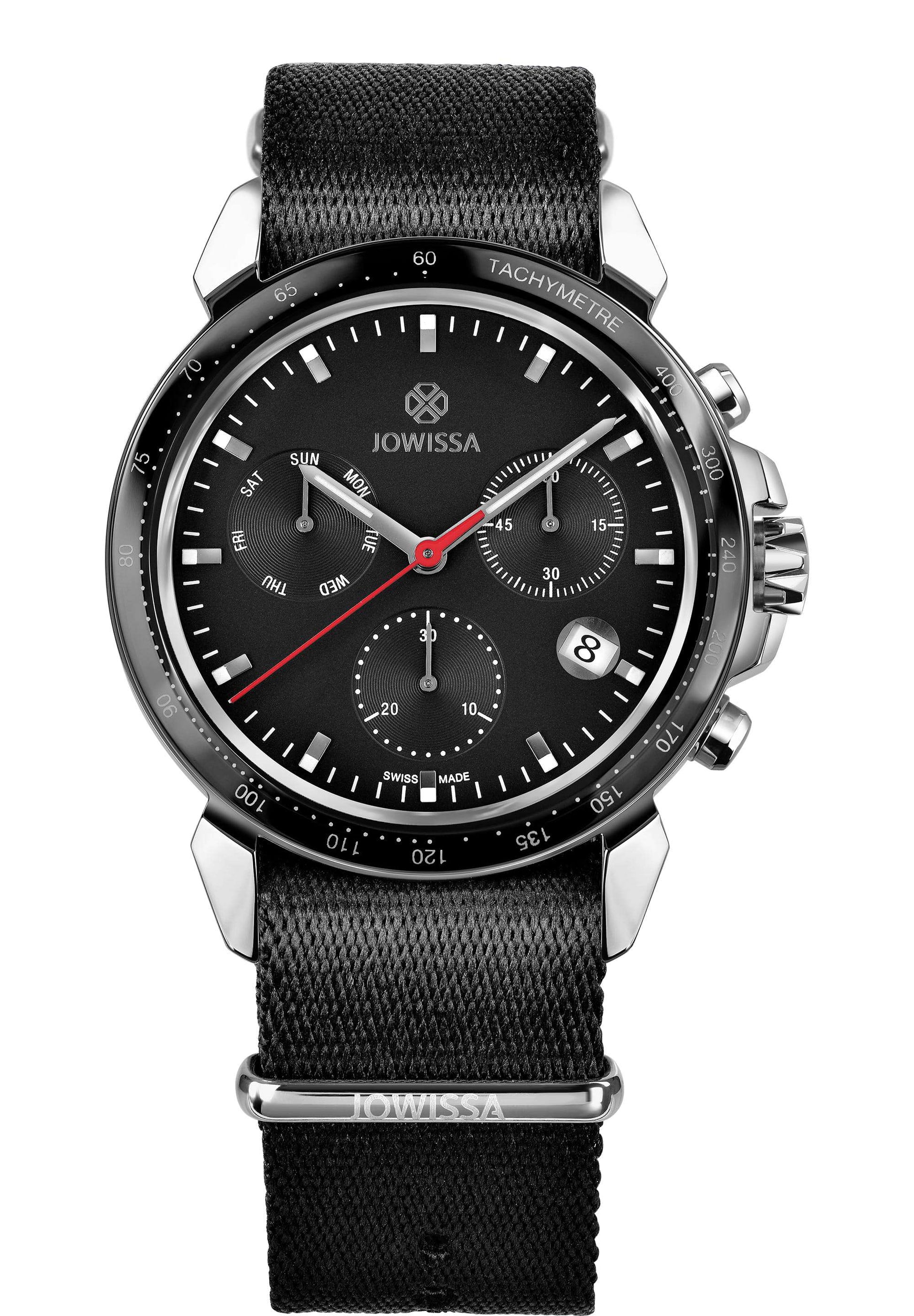 Black Swiss Chronograph Mens Watch Lewy By Jowissa