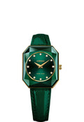Swiss ladies watch with green strap and dial - all swiss made watch for women