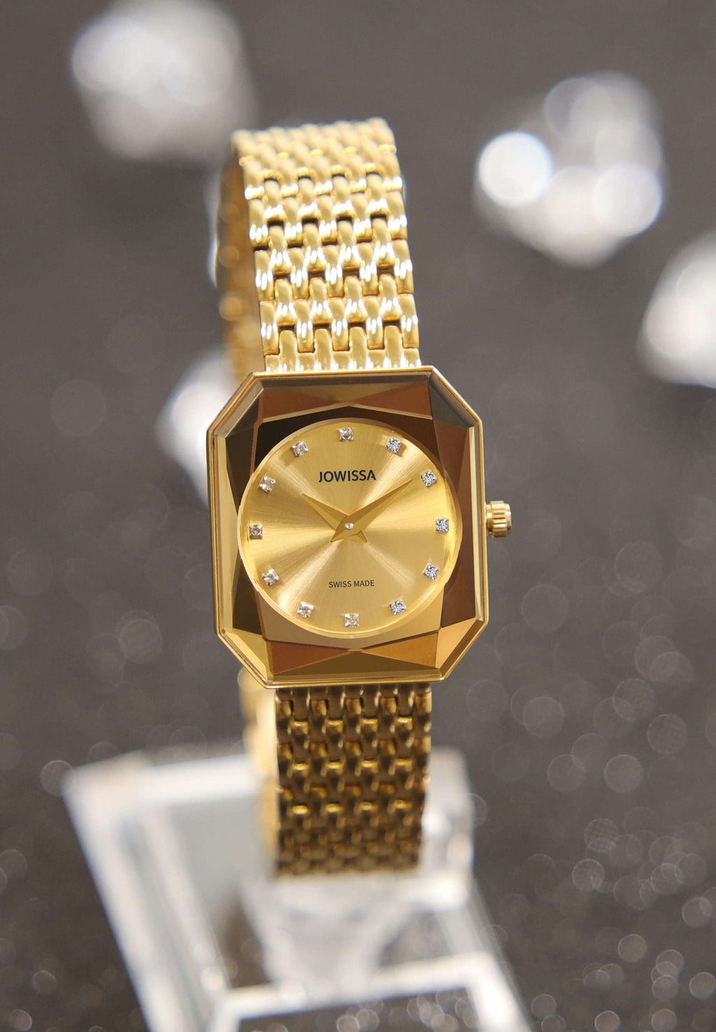Gold Swiss watch for women - with gold strap and gold dial - all swiss made watch for ladies