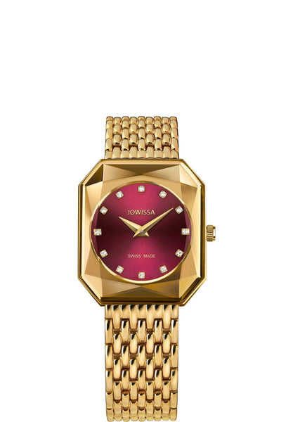 W Lind Gold-Tone Women\'s Watch with ruby & rhinestone  Accents Vintage W. Lind, Fashion Watch, Gold-tone, Simulated Ruby  main image 4