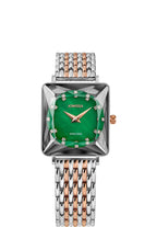 J8.096.M Green Womens Watch Women's Swiss made Watches Swiss Ladies Watches Stainless Steel Silver-Rosegold