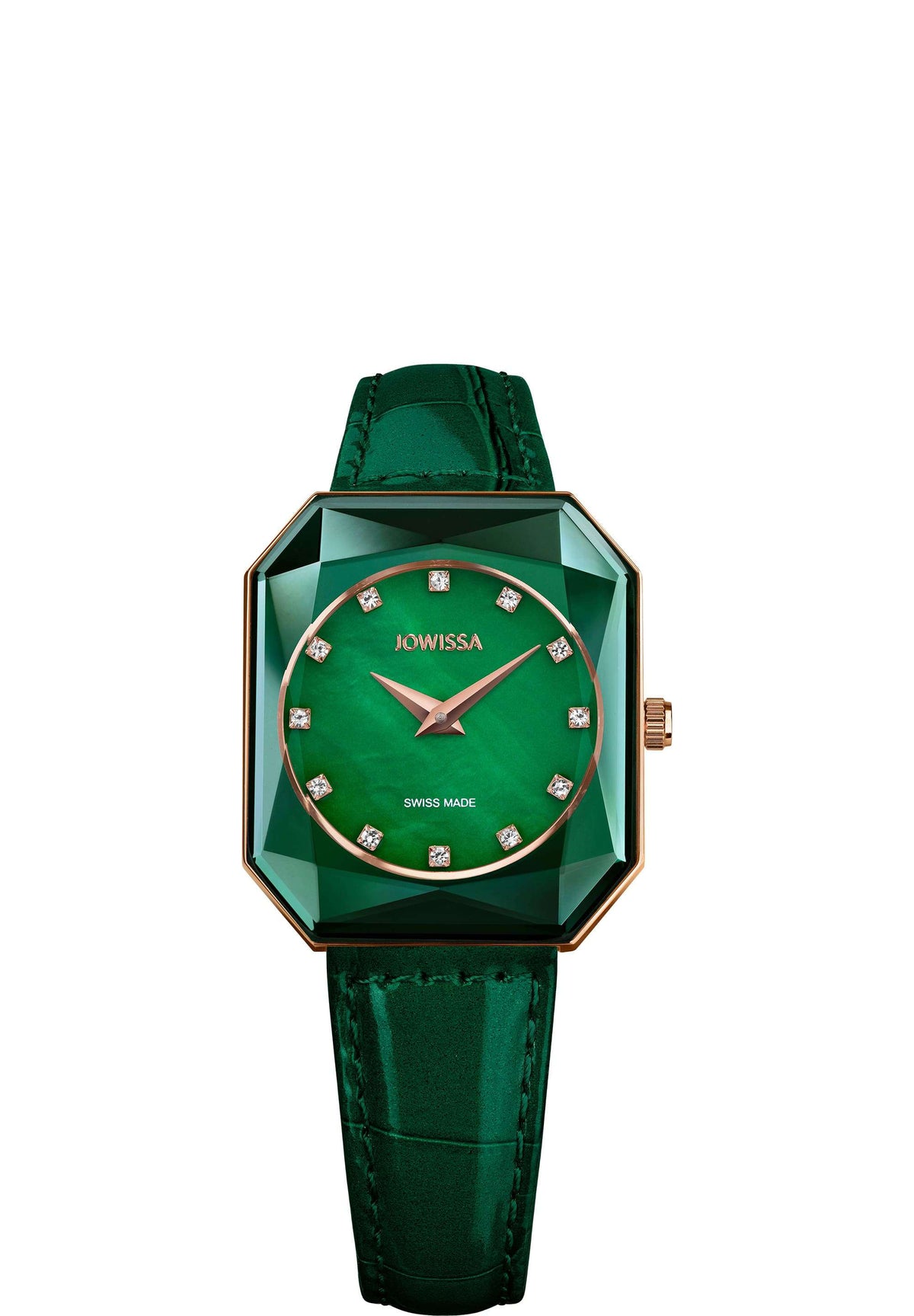 J8.099.M Green Womens Watch Women's Swiss made Watches Swiss Ladies Watches Leather Strip