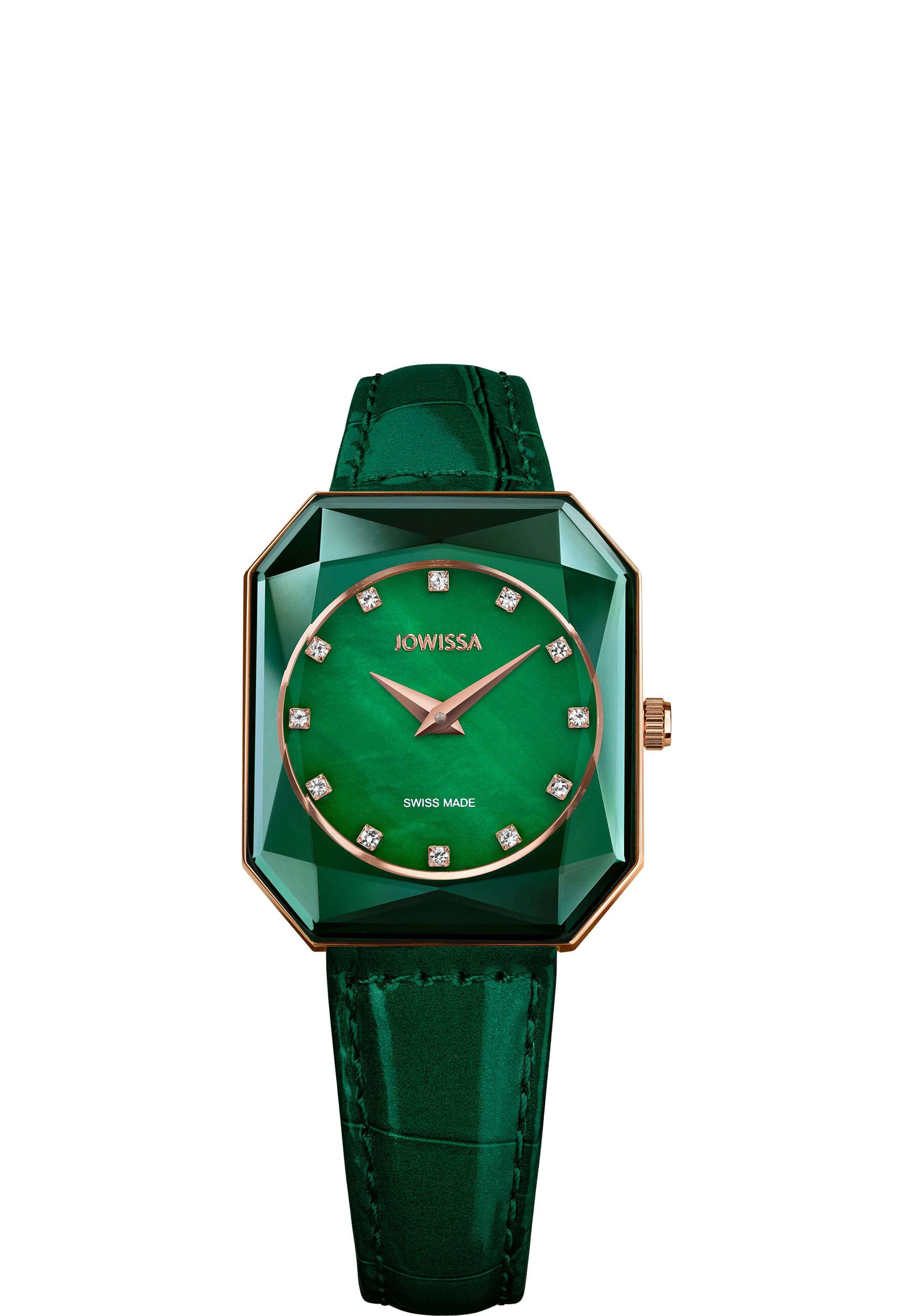 J8.099.M Green Womens Watch Women's Swiss made Watches Swiss Ladies Watches Leather Strip