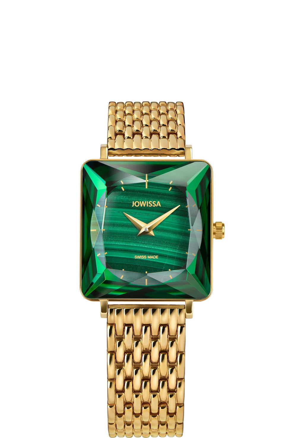 J5.774.M swiss womens watch with gold strap and green dial - all swiss made watch for ladies
