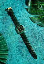 Green swiss watch for women with green strap and dial - all swiss made watch for ladies