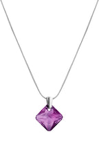 Front Image of Facet Princess | Womens | Necklace | Stainless Steel | silver | purple Stone | Fashion Jewelry | JS.0032 | Jowissa | Austrian Crystal