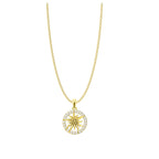 Front Image of Edelweiss | Womens | Necklace | Stainless Steel | gold Stone | Fashion Jewelry | JS.0206.A | Jowissa | Cubic Zirconia