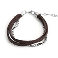 Front Image of LeWy | Mens | Leather Wristband | brown | Fashion Jewelry | JS.0209 | Jowissa |