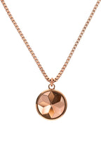 Front Image of Facet | Womens | Necklace | Stainless Steel | rose-gold Stone | Fashion Jewelry | JS.0014 | Jowissa |