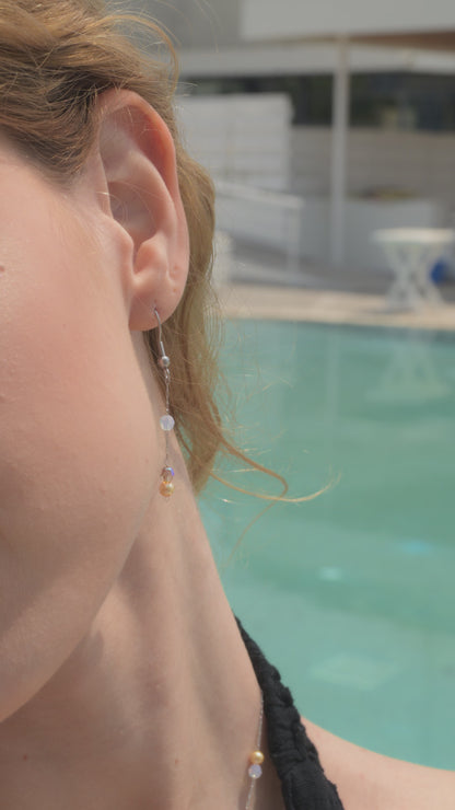 Beautiful earrings for women - Spehra Jowissa Jewelry for ladies with gold and white details - all swiss made