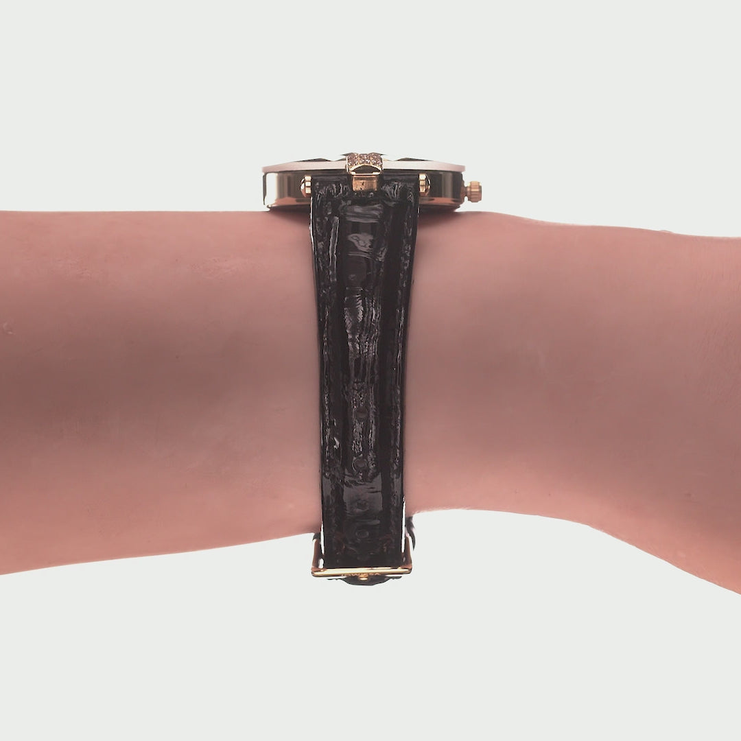 Facet Strass Montre Femme Suisse J5.615.M