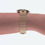 Facet Strass Schweizer Damenuhr J5.632.M