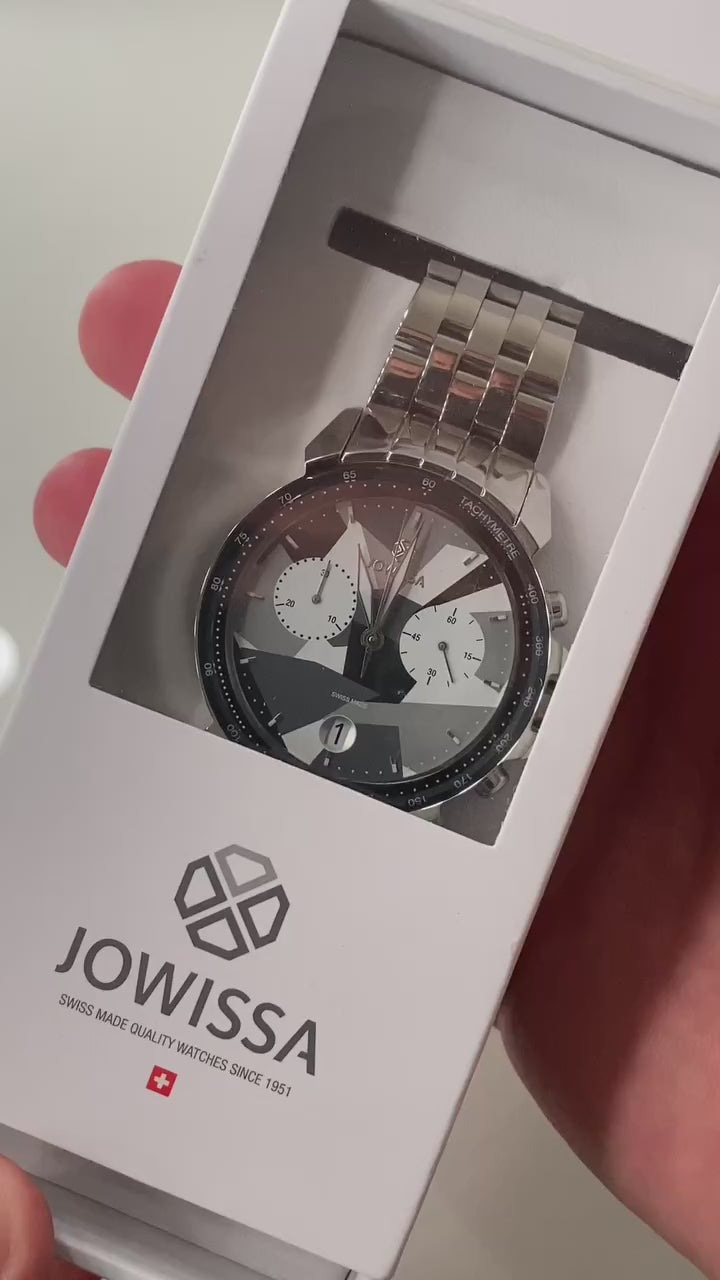LeWy 15 Swiss Chronograph Men's Watch Military Camouflage Steel