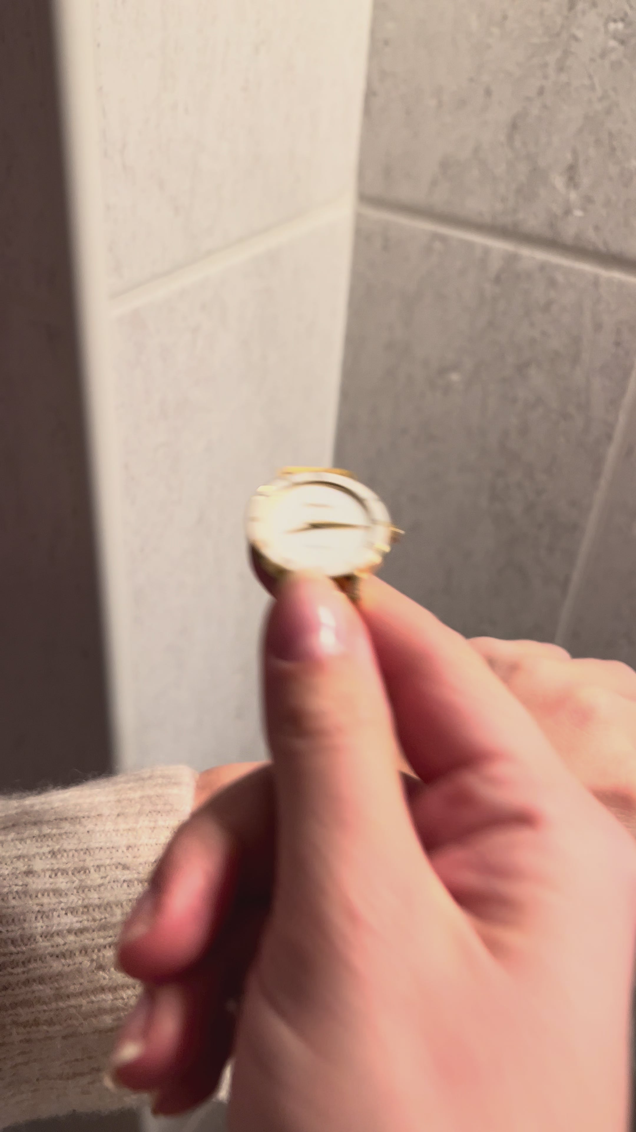 Swiss gold watch for women with gold strap and white dial - all swiss made watch for ladies