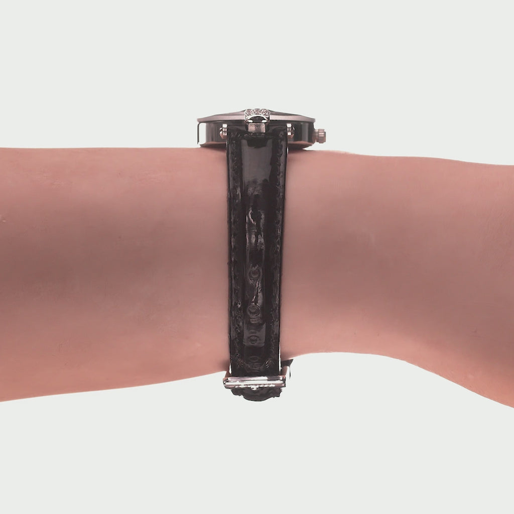 Facet Strass Schweizer Damenuhr J5.789.S