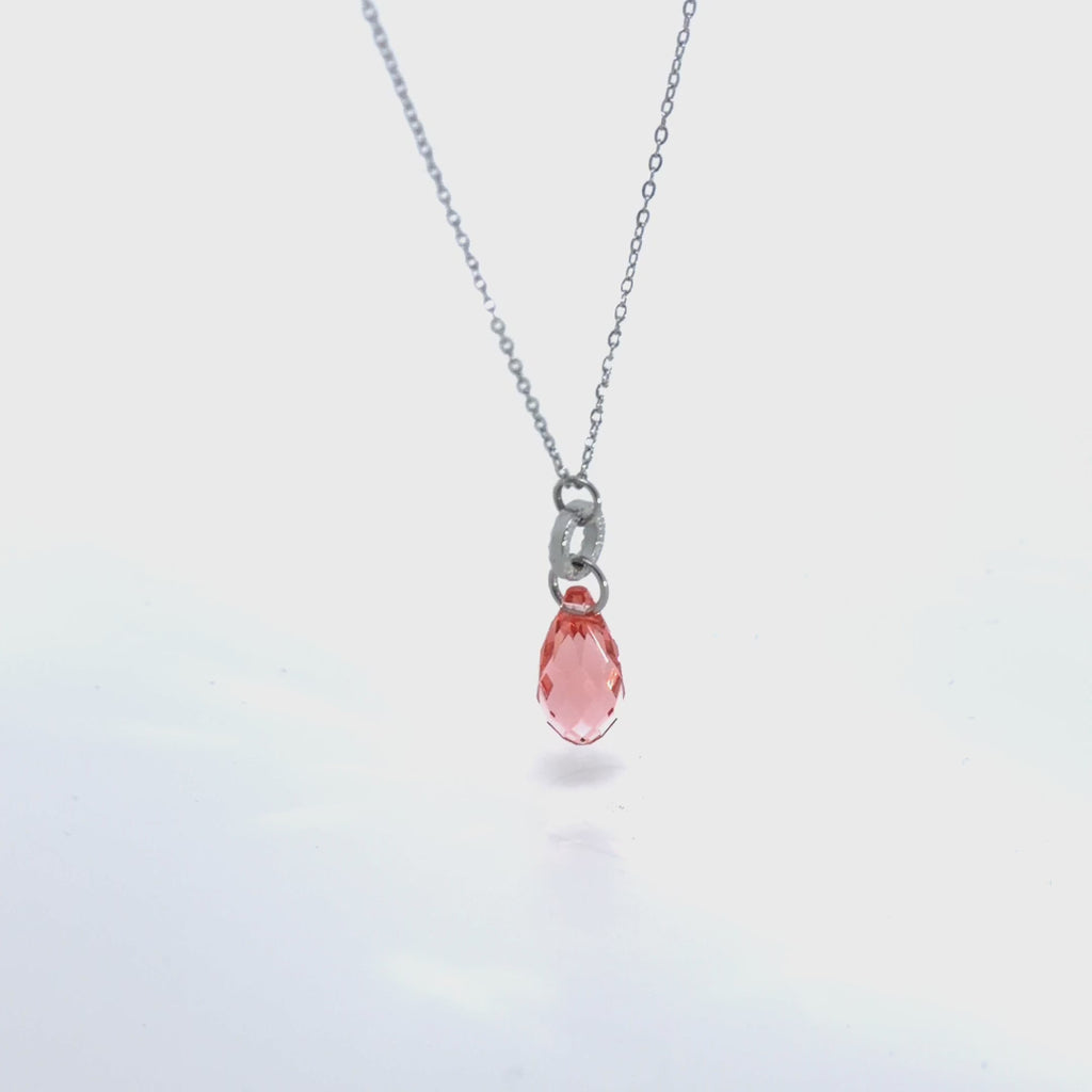 Facet Briolette Collier avec pendentif JS.0194