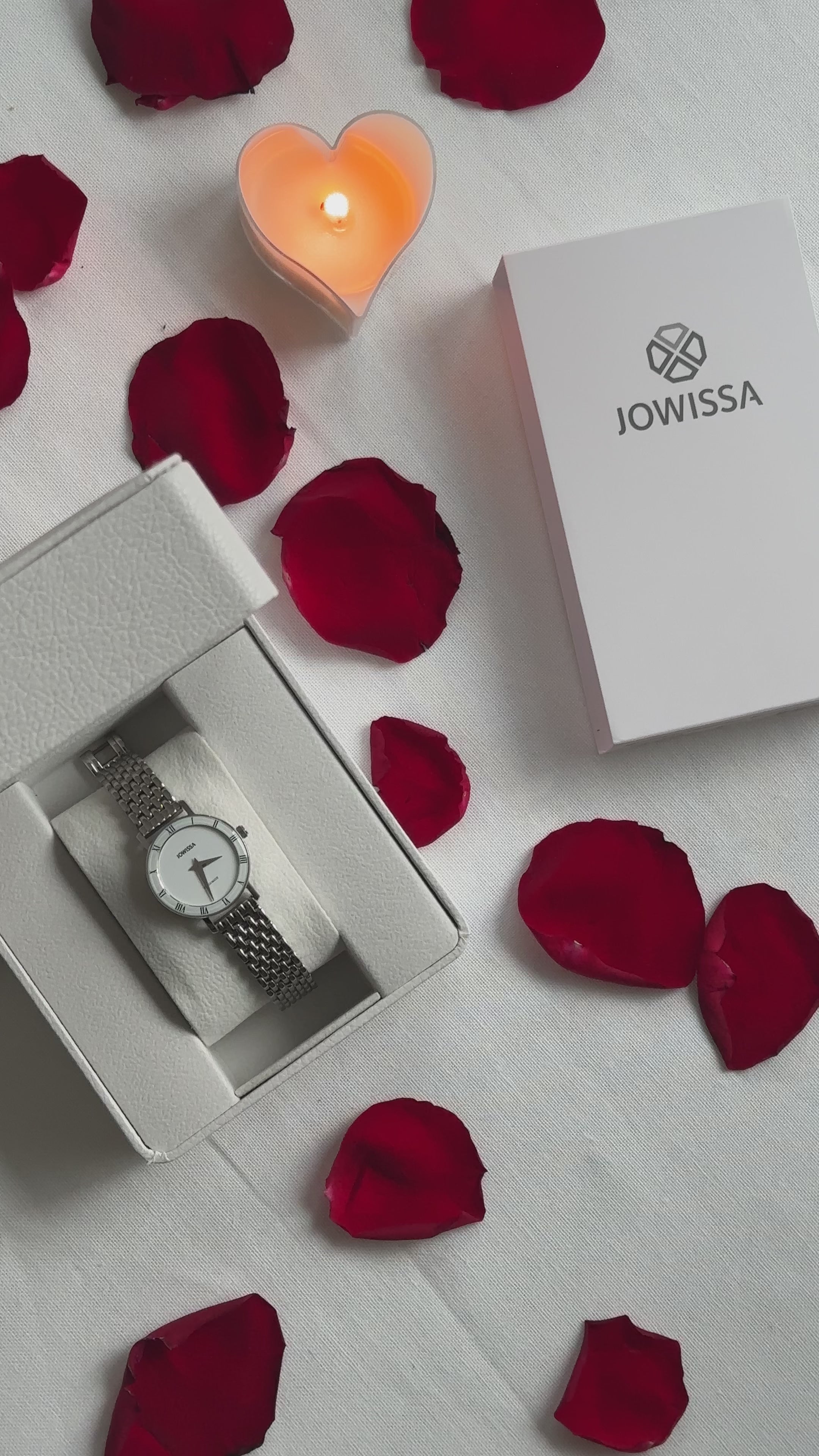 Swiss ladies watch - with silver strap and silver dial -  all swiss made watch for women